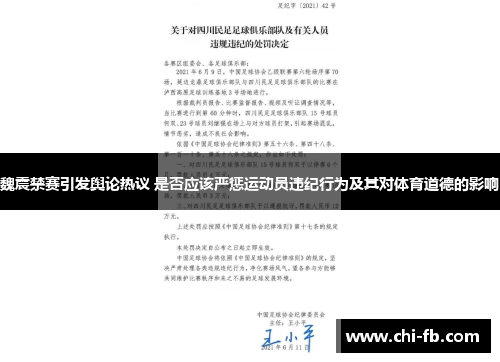 魏震禁赛引发舆论热议 是否应该严惩运动员违纪行为及其对体育道德的影响